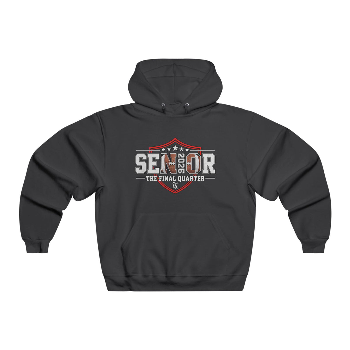 Senior Football Custom Hoodie — Personalized Name & Number Sweatshirt